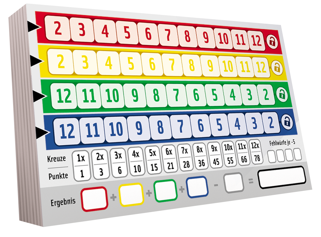 Qwixx Bloks – Scoreblokken voor het populaire dobbelspel