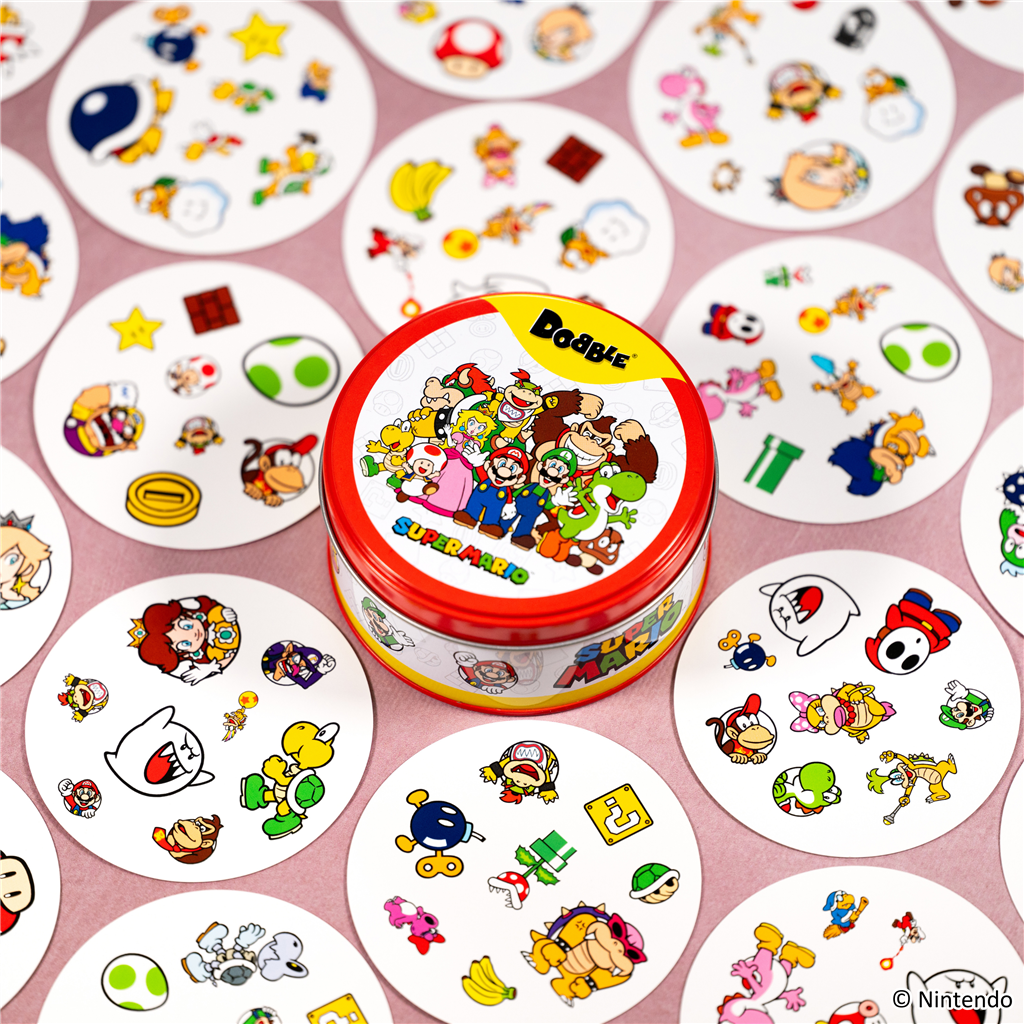 Dobble Mario – Familiespel -  Vind als eerste het juiste Super Mario-symbool! | Vanaf 6 jaar