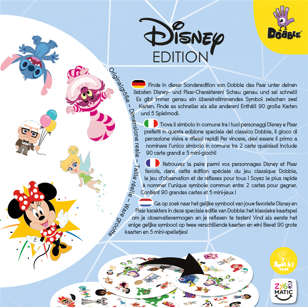 Dobble Disney – Familiespel - Het snelle kaartspel met Disney & Pixar | Vanaf 6 jaar