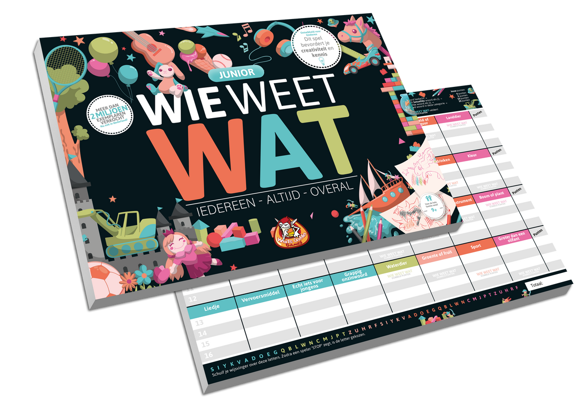 Wie Weet Wat: Junior – Het vrolijke woordspel voor het hele gezin | Vanaf 9 jaar