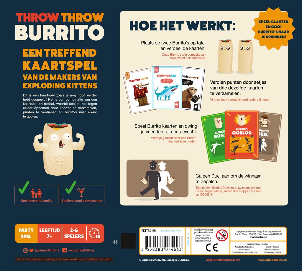 Throw Throw Burrito – Het kaartspel waarbij je met burrito's gooit! | Vanaf 7 jaar